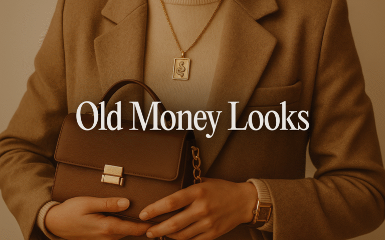 Elegant old money look with camel coat and brown leather handbag