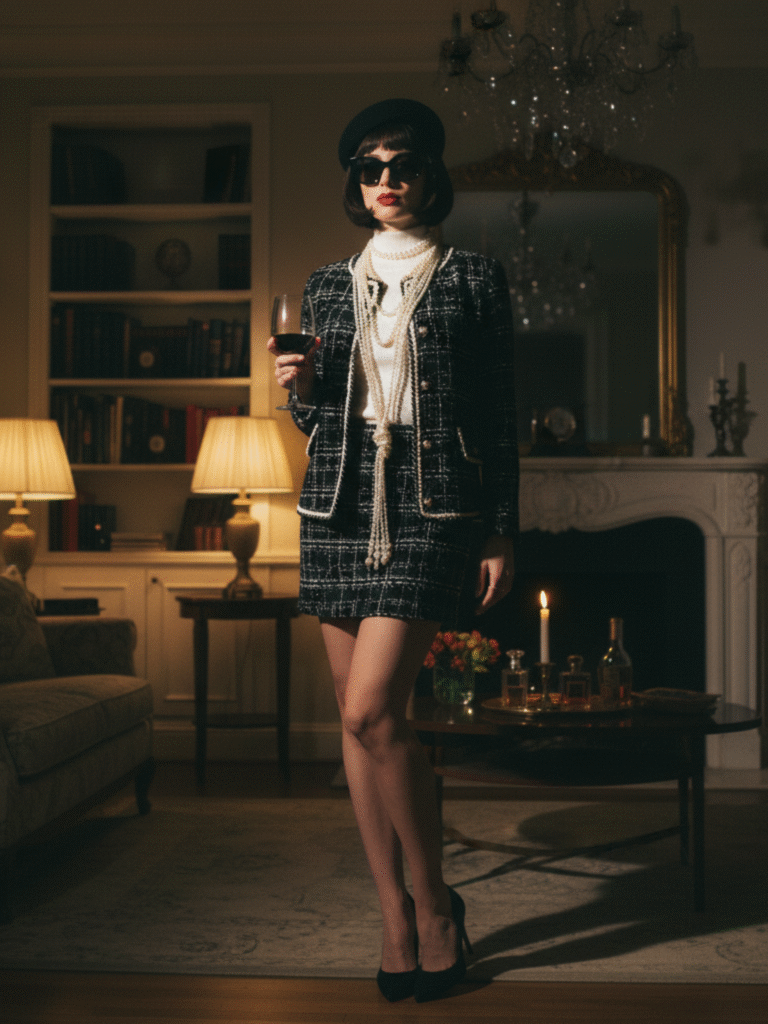 Coco Chanel costume elegant halloween costume for women inspired by luxury fashion