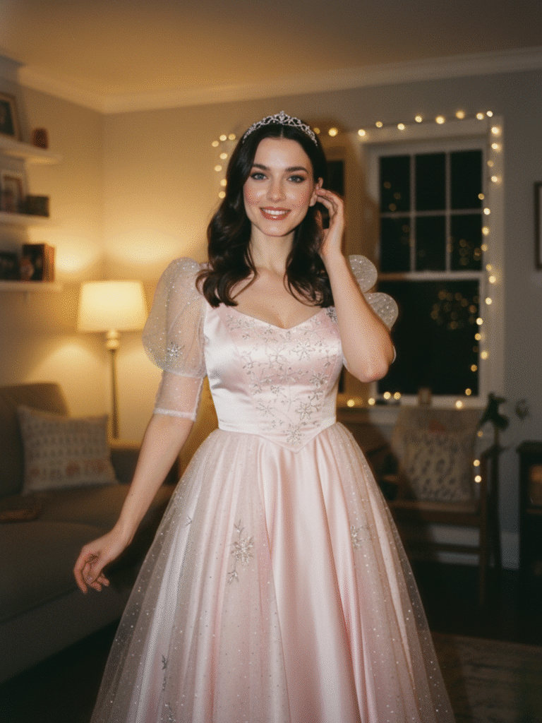 Glinda the Good Witch halloween costume – feminine elegant costume idea for women