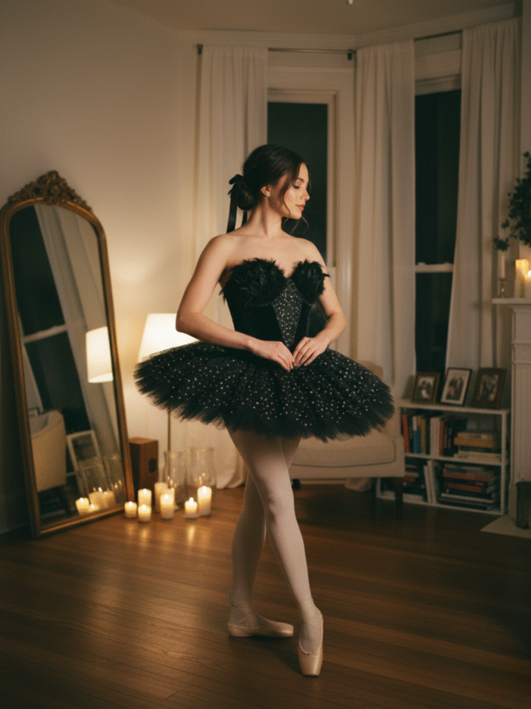 Swan Lake ballerina halloween costume – elegant simple costume idea for women