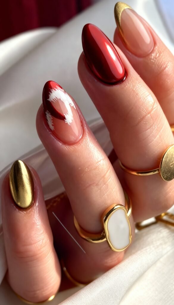 16. Red Chrome Winter Stroke red-chrome-winter-stroke-christmas-nail-christmas-nails-festive-nails-nails-xmas-nail-designs-xmas-christmas-nail-designs-nails-for-new-years-nails-new-year