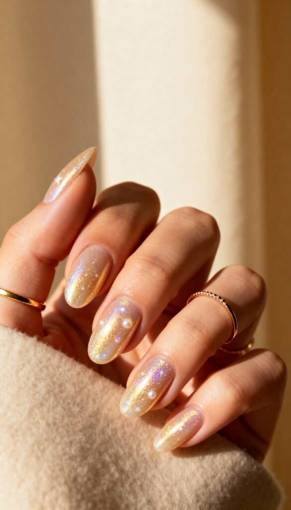 7 Champagne Galaxy Glaze champagne-galaxy-glaze-christmas-nail-design-festive-nails-elegant-quiet-luxury