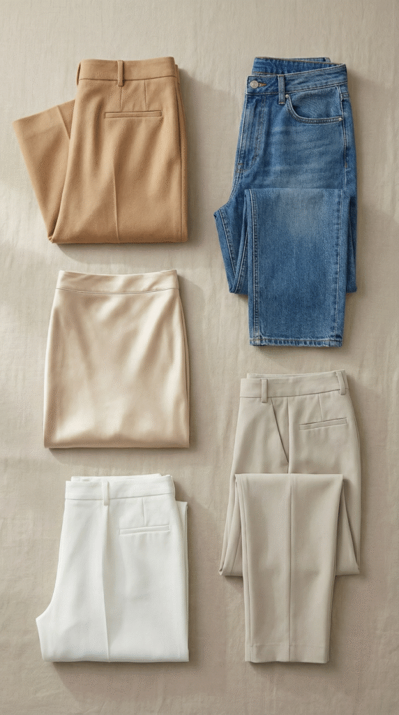 capsule-spring-wardrobe-bottoms-spring-outfits-for-women-wardrobe-essentials-for-spring